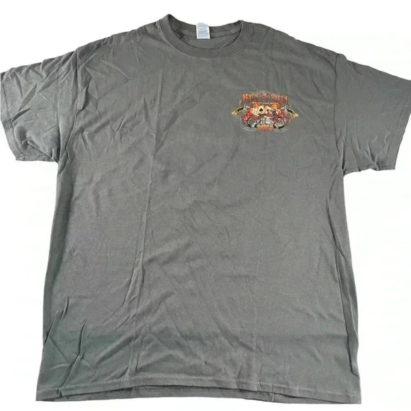 Run a Mucca Motorcycle Rally 2015 Shirt XL Gray Burning Bike Winnemucca NV - Picture 1 of 9